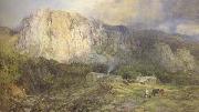Henry Clarence Whaite,RWS Castle Rock,Cumberland (mk46) oil on canvas